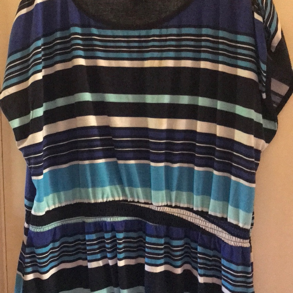 Just above knee striped dress sz 3x..EUC